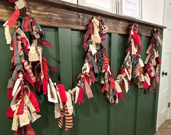Christmas custom made Primitive Garland Ornaments handmade for Holidays, Seasonal, Cottagecore, Vintage String Decor