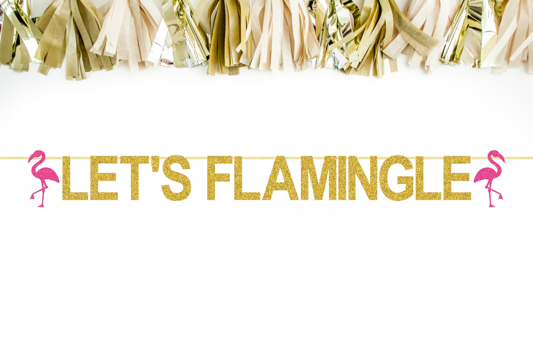 Let's Flamingle Banner Lets Flamingle Bachelorette Party | Etsy