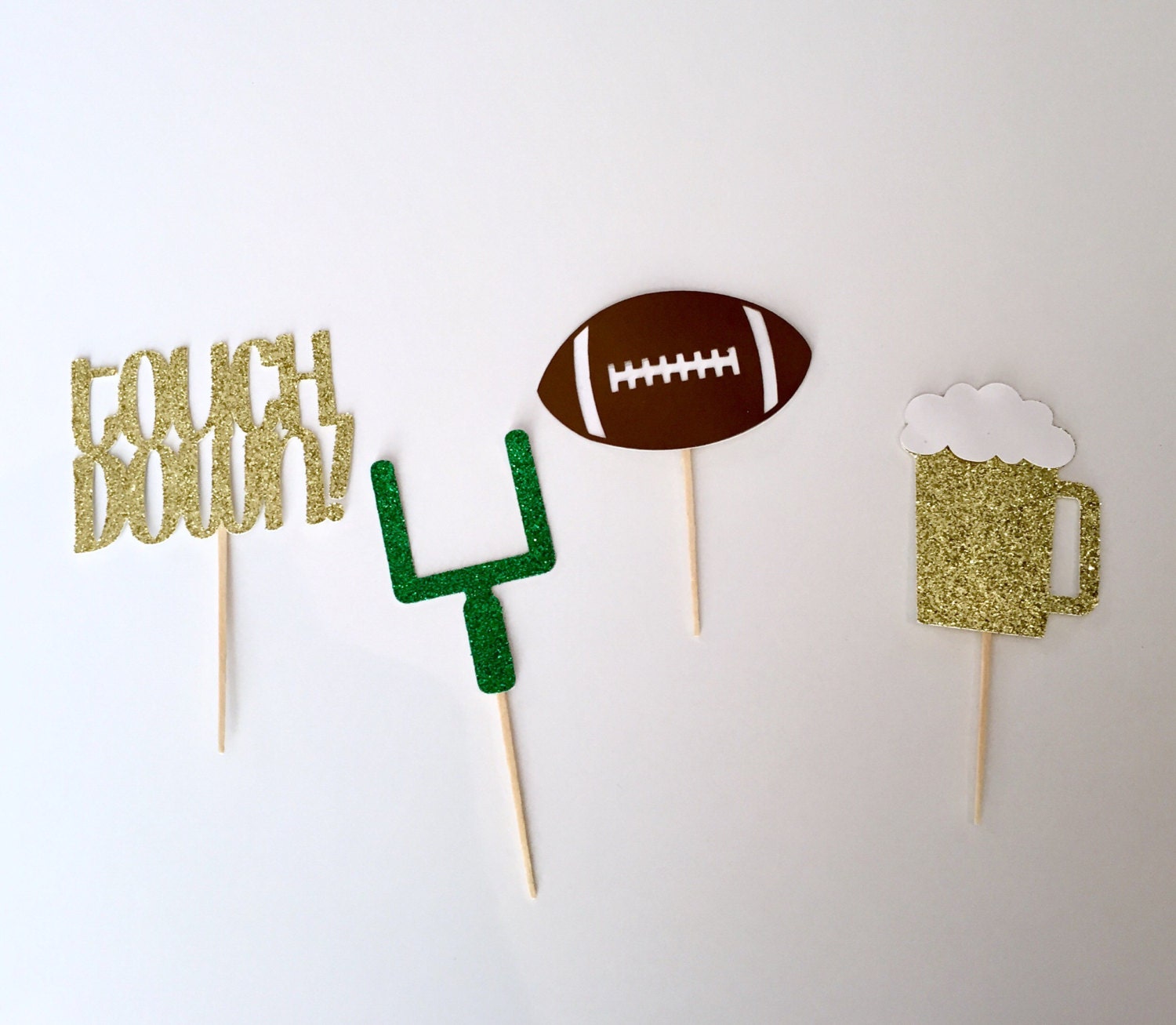 Super Bowl Party Cupcake Toppers Football Party Decor Etsy