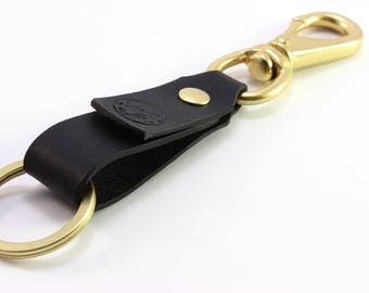 Leather Key Clasp / Handmade Leather Key Fob / Handmade Leather / Key Fob