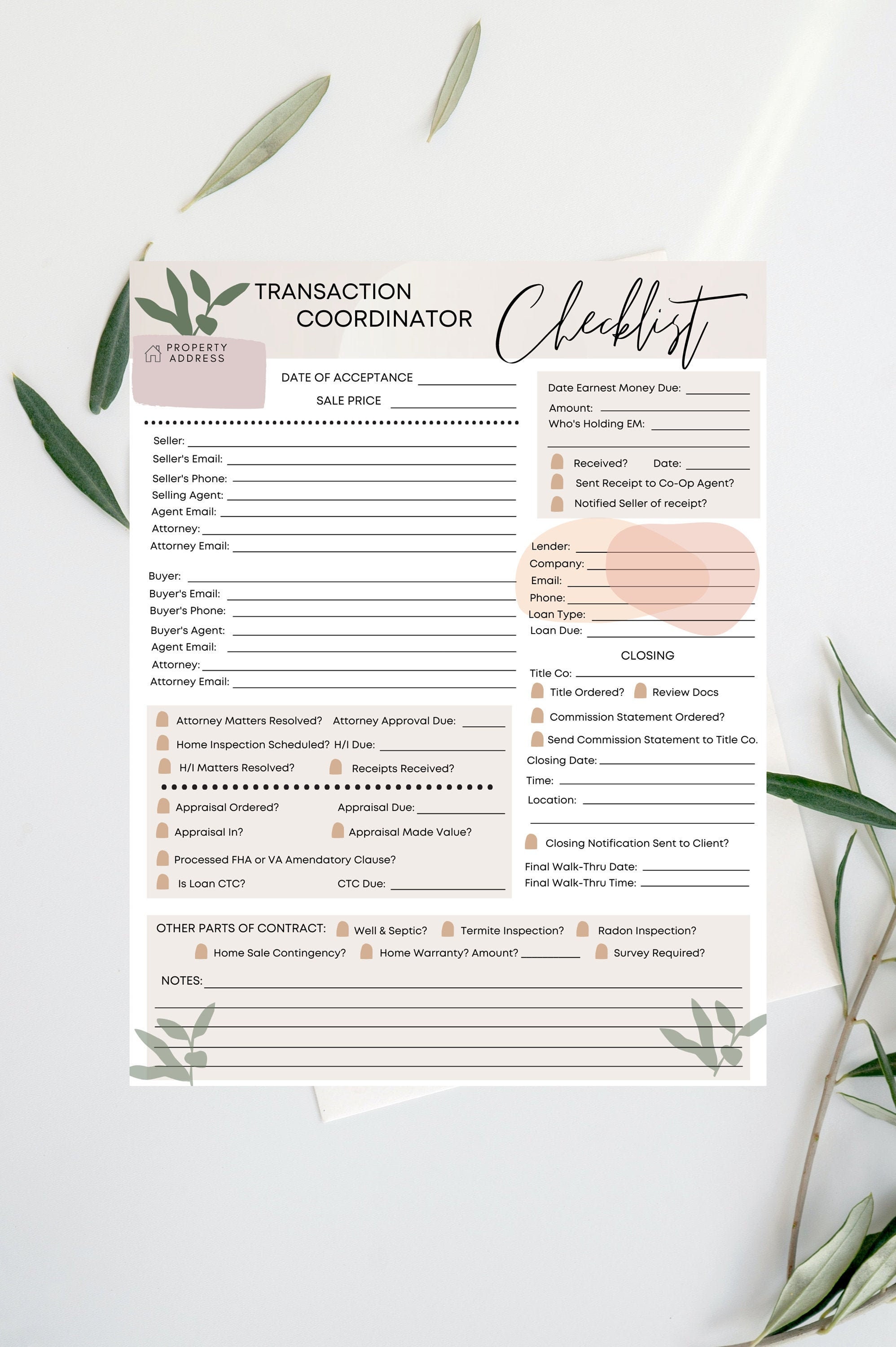 printable-real-estate-transaction-coordinator-checklist