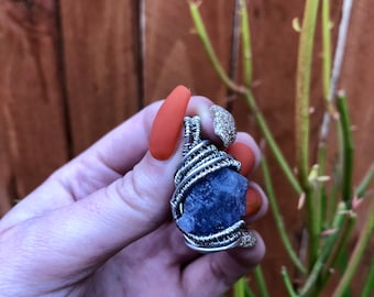 Divine Self: Tanzanite Wire Wrapped Healing Pendant handmade crystal, higher heart chakra, spiritual awakening, meditation, divine love