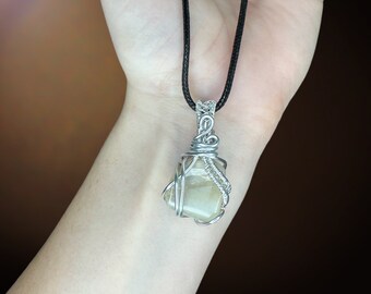 Cycle Connection: Moonstone Wire Wrapped Healing Crystal, connects you to the moon, divine inspiration, fertility