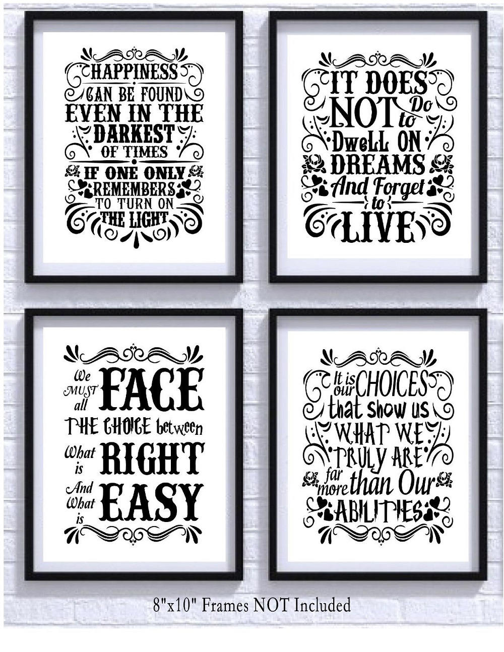 Harry Potter citaten en gezegden kunst wordt afgedrukt