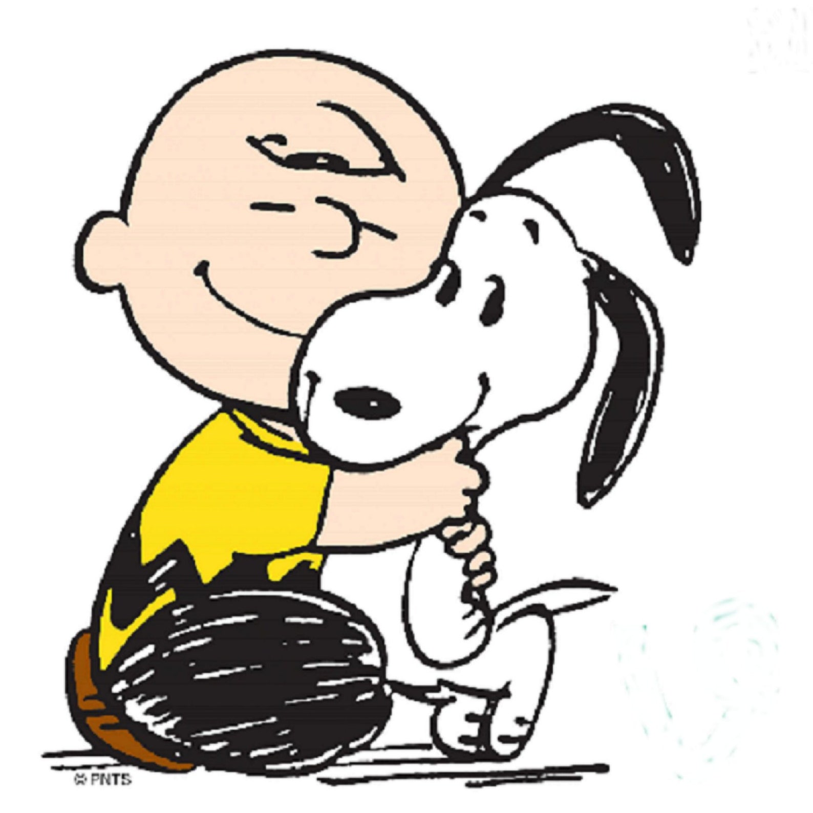 Peanut Gang,Charlie Brown And Snoopy Hugging,Nursery, Home Decor Print,Grea...