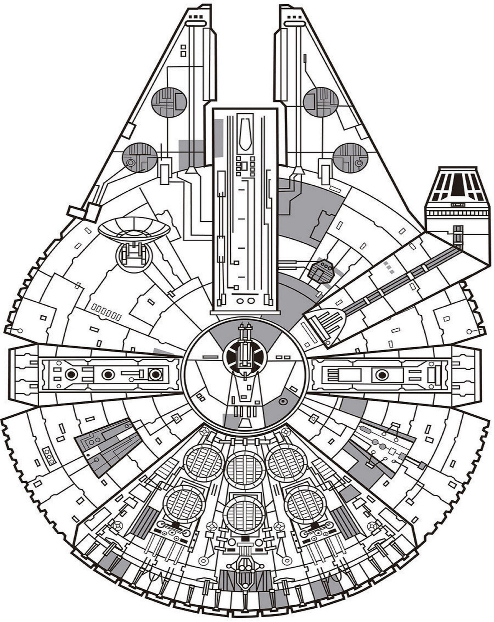 Star Wars Millennium Falcon чертеж