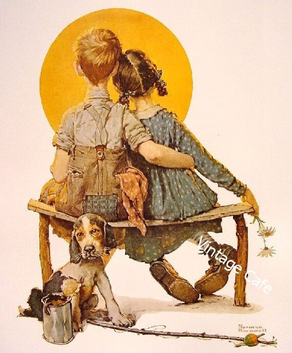 norman rockwell little girl and her doll