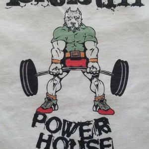 Pitbull Powerhouse Bodybuilding Workout Muscle Old School Original Logo T-shirt Size S M L XL Brand New