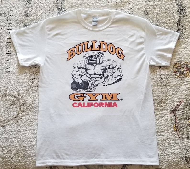 T-shirt Bulldog Gym Logo Original – Blanc Coton Taille M