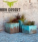 Outdoor Planter - Modern Metal Planter -  Large with Drainage- Patio/Deck Decor - Garden Boxes - Outdoor Living - Turquoise Copper Patina 