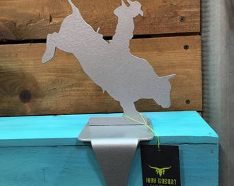 Bull Rider Stocking Hanger - Cowboy Christmas Gift - Rodeo Christmas Gift - Christmas Decor - Personalized Stocking Hanger