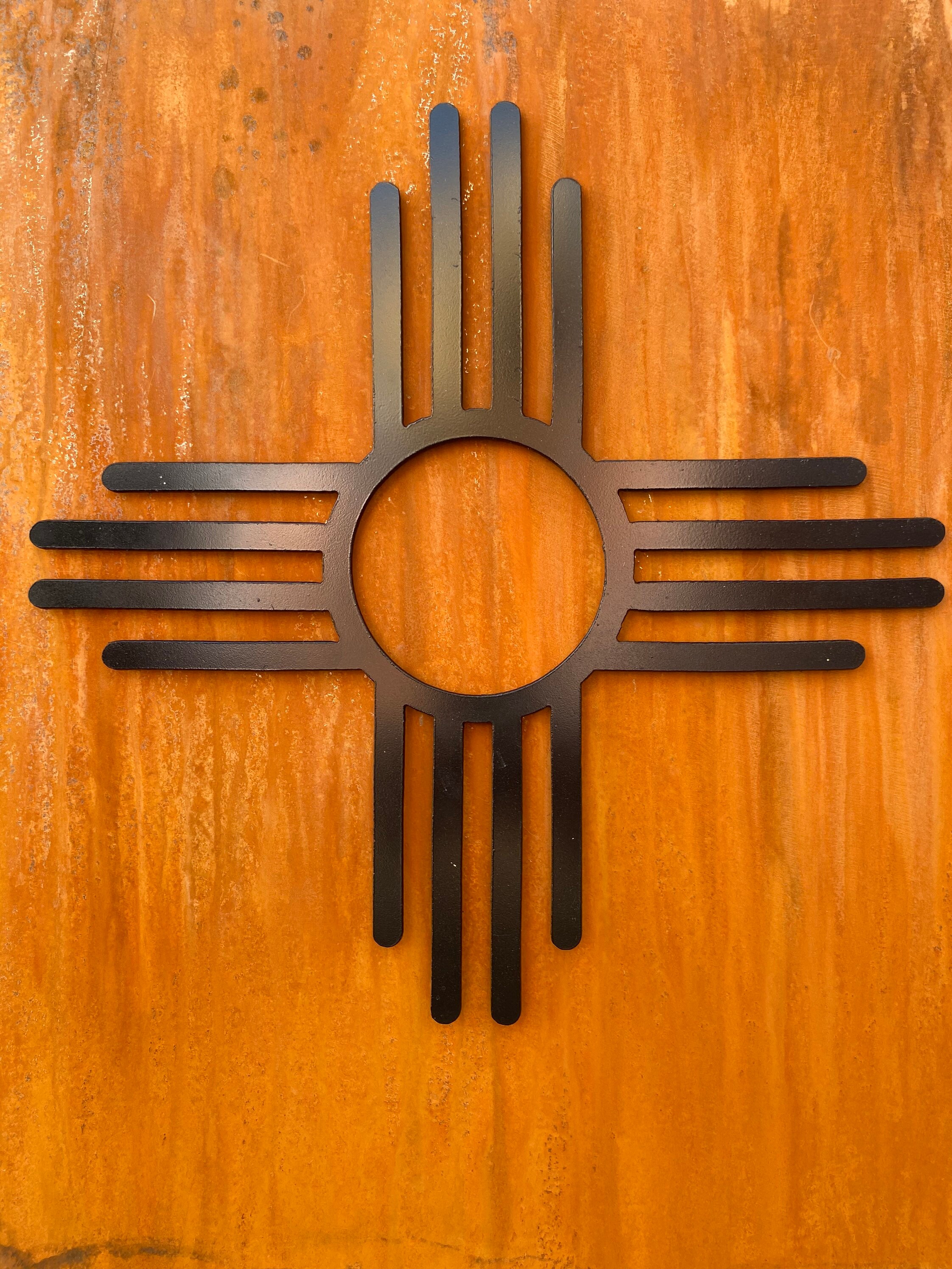 額縁　ニューメキシコ New Mexico Zia Sun Metal Sign | Featured Product - Iron Bark