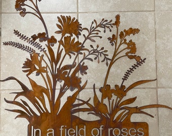 Wildflowers Metal Wall Art