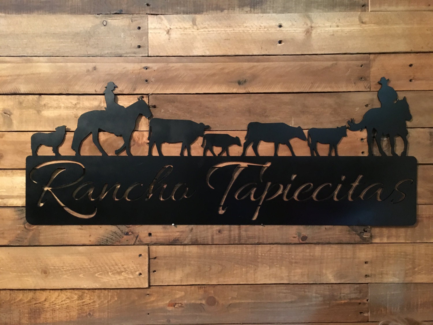 Ranch Sign - Horse - Western Metal Art - Cowboy - Personalized Sign - Cattle - Custom - Last Name Sign - Family Name Sign - Established Sign