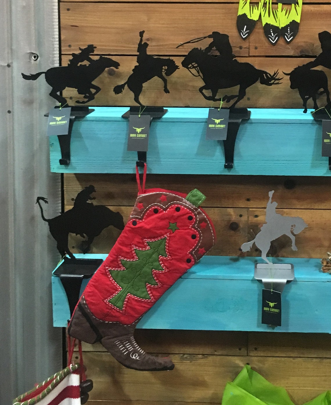 Cattle Drive Christmas Stocking Hanger Cowboy Christmas Etsy