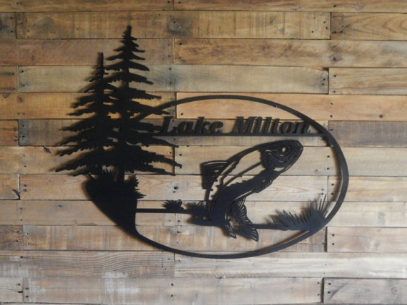 Cabin metal art discount