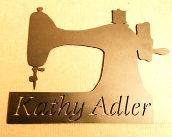 Antique Sewing Sign - Personalized Sewing Room Sign -  Sewing Room Personalized Sign