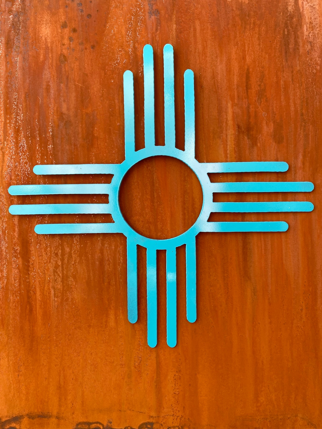 Metal Zia Sign Wall Hanging New Mexico New Mexico Art Etsy