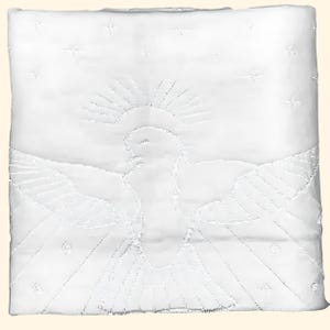 Manta de bautizo - Manta de bendición - Manta de dedicación - Manta para llevar a casa para bebé - Chal blanco para bebé