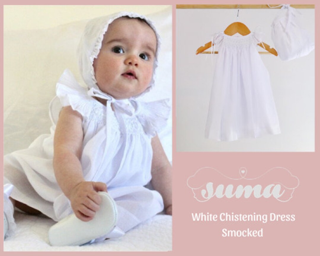 Baby Girl Christening Dress, Baptism Dress With Blessing Dress