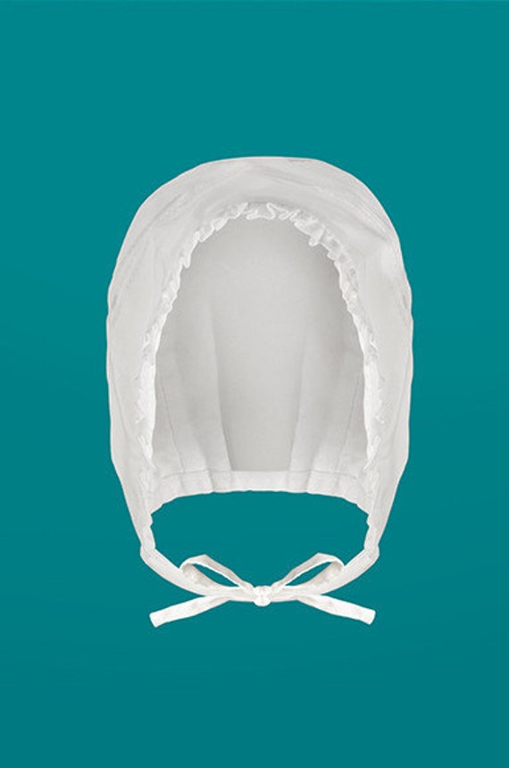 Baby Bonnet, White or Ivory, r Cotton