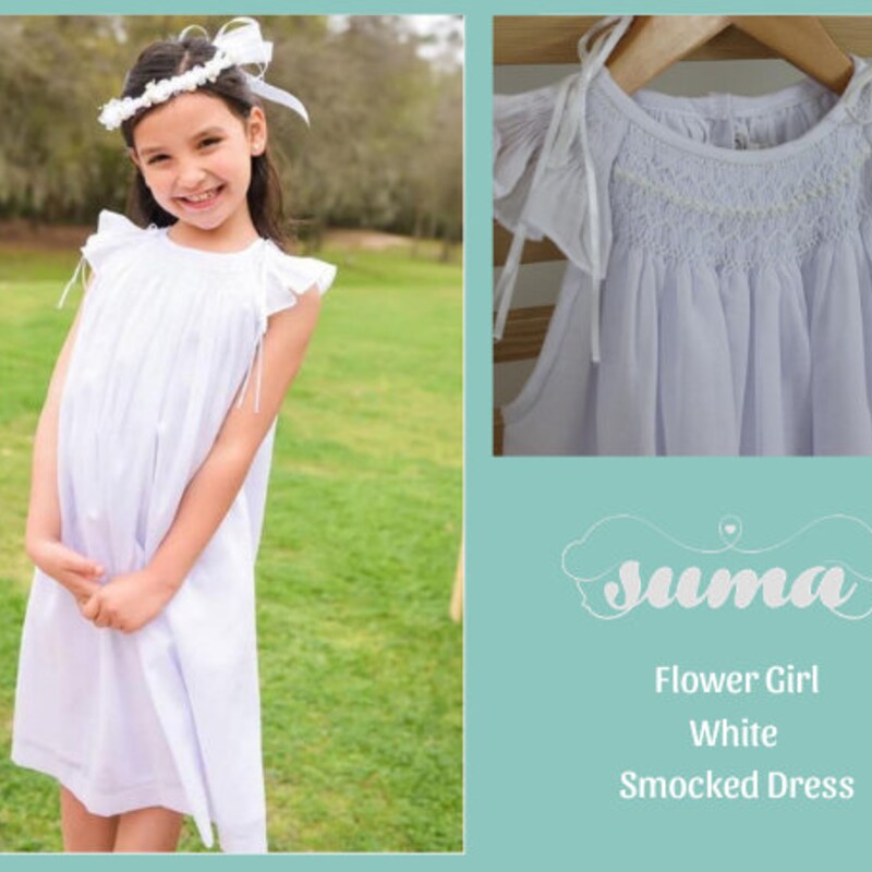 Smocked Bishop Dress - Roses
