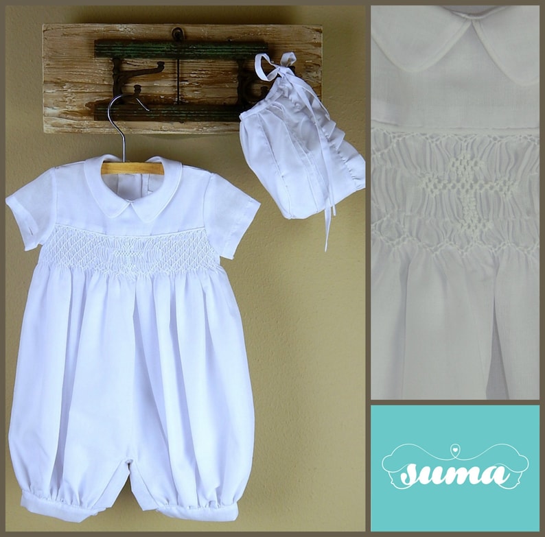 white baptism suit