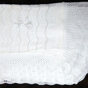 Ivory Christening Blanket Baptism Blanket Blessing Blanket Dediction Blanket Take Home Baby BLanket Shawl baby White or Ivory image 5