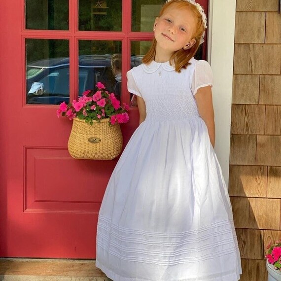 White Cotton Fabric First Communion 