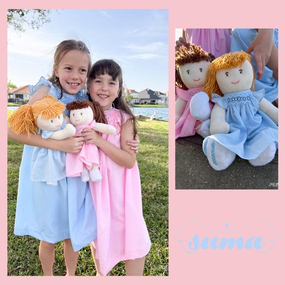 Dolly and me  matching, Girl and doll matching smoked dresses, girl dress, pick your doll hair color (yellow, brown or black)