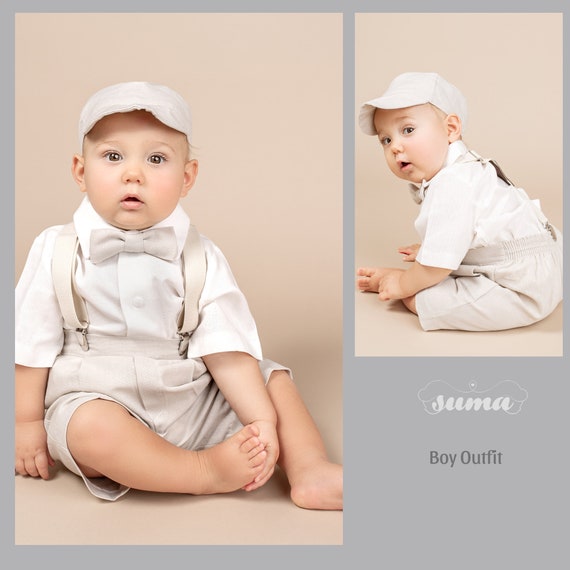 FINAL SALE Ring Bearer Outfit, Boy wedding romper outfit boy, boy  outfit, boy first birthday outfit boy, boy christening outfit, boy romper