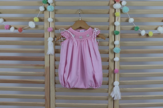 baby girl smocked bubble