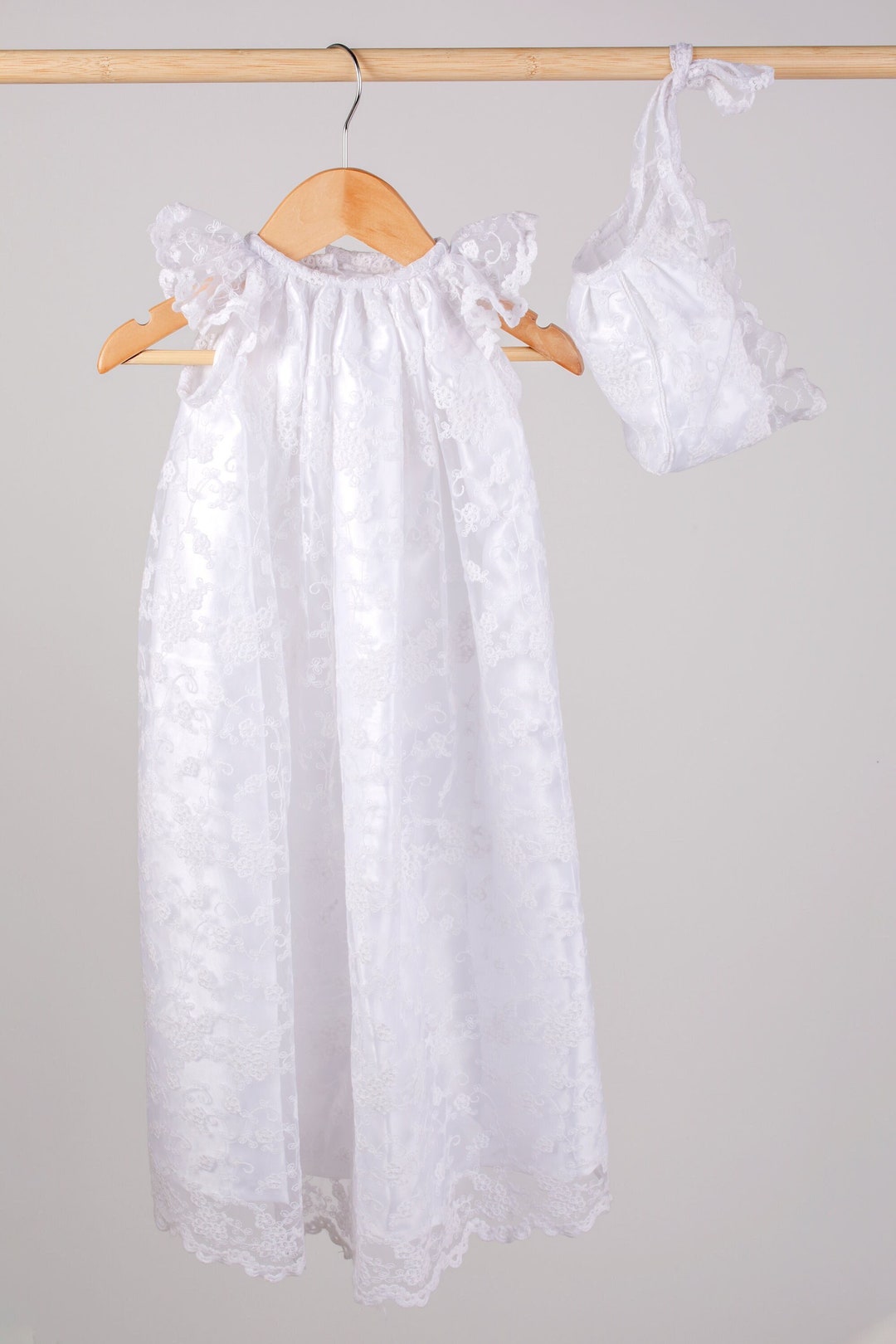 Lace Baptism Gown Lace Christening Gowns Girls Baptismal & - Etsy