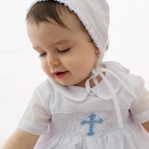Boys Christening Outfit Romper | Boys white Cotton  Baptism Suit | white Christening & Blessing Outfit for Boys | Baby Boys Baptism Outfit