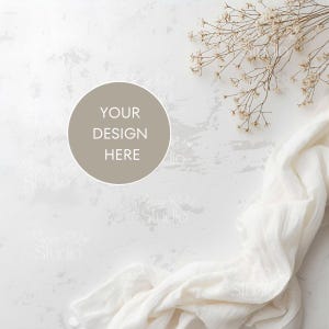 Neutral Mockup Bundle | Minimalist Flat Lay, Bright Clean PNG (Digital Download) image 3