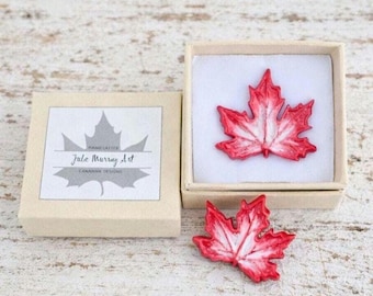 Handmade Canadian Maple Leaf Brooch - Lapel Pin