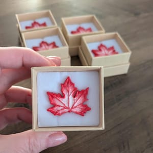Handmade Canadian Maple Leaf Brooch, Maple Leaf Pin, Canadian Lapel Pin, Canada Proud Accessories, Canadian Made Jewelry, Canada Day Pin
