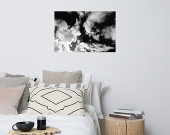 Schwarz und weiß Wolken Himmel Poster - Hochwertiges Fotopapier - Wohnkultur - Wandkunst