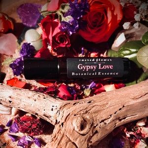 Gypsy Love - Essential Oil Perfume -Sensual blend of Jasmine, Rose, Ylang, Patchouli, Sandalwood, and Vanilla - Botanical Vegan Perfume