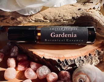 Gardenia Flower Essential Oil Roll-On Botanical Perfume, All-natural flower aromatherapy perfume
