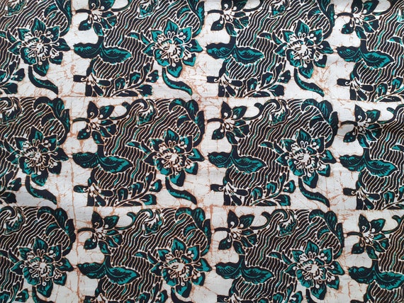 behalve voor taart Vervolgen Indonesische batik stof pet Javaanse zwarte bloemen - Etsy België