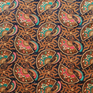 Indonesische Batik Stoffhandfächer, traditioneller javanischer Batik Sarong, Peranakan Kebaya
