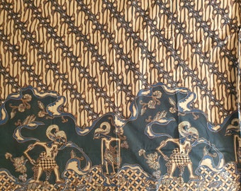 Indonesische batik stof muur opknoping, traditionele wayang Javaanse batik kunst, handgetekende batik tulis