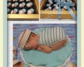 Sailor Baby,Edible Cake Toppers Made of Vanilla Fondant and gumpaste, BABY SHOWER, First Birthday boy or girl, Cake Supplies and Decorations