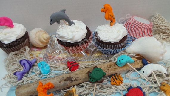Fondant Sea Creatures Edible Sugar Candy Creatures Perfect To Etsy