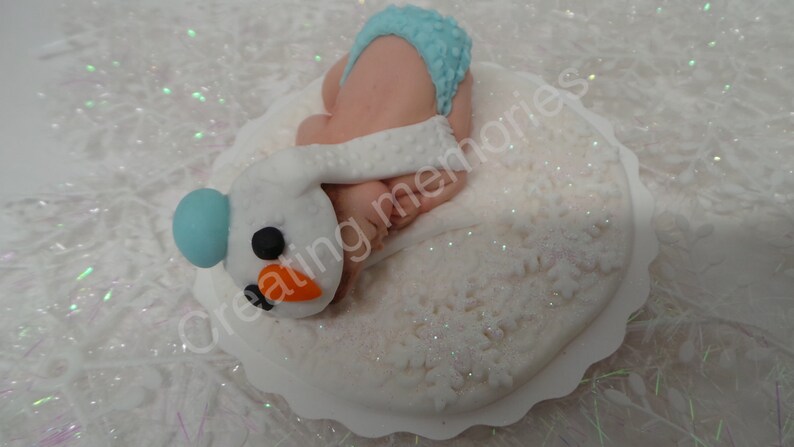 OLAF Inspired Baby Cake ToppersEdible Vanilla FondantBABY SHOWERSpecial DecorationsCake Supplies Center pieces or Party Favors