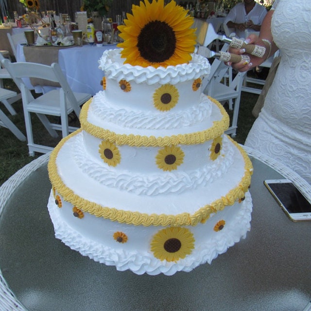 FONDANT SUNFLOWERS Edible Sunflowers Perfect for the Etsy
