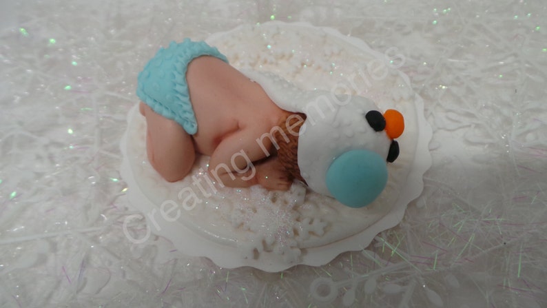 OLAF Inspired Baby Cake ToppersEdible Vanilla FondantBABY SHOWERSpecial DecorationsCake Supplies Center pieces or Party Favors