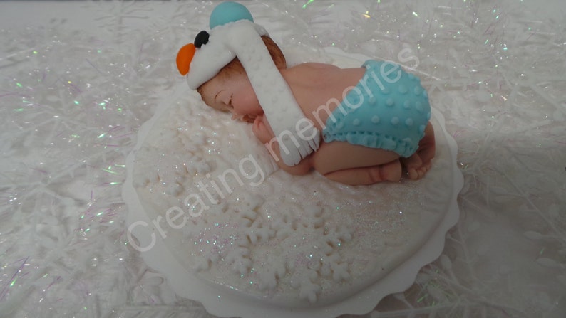 OLAF Inspired Baby Cake ToppersEdible Vanilla FondantBABY SHOWERSpecial DecorationsCake Supplies Center pieces or Party Favors