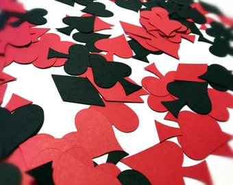 Poker Confetti - Die Cuts - Diamonds Confetti - Spades Confetti - Hearts Confetti - Card Suit Confetti - Poker Cut Outs - Card Suit Cut Outs